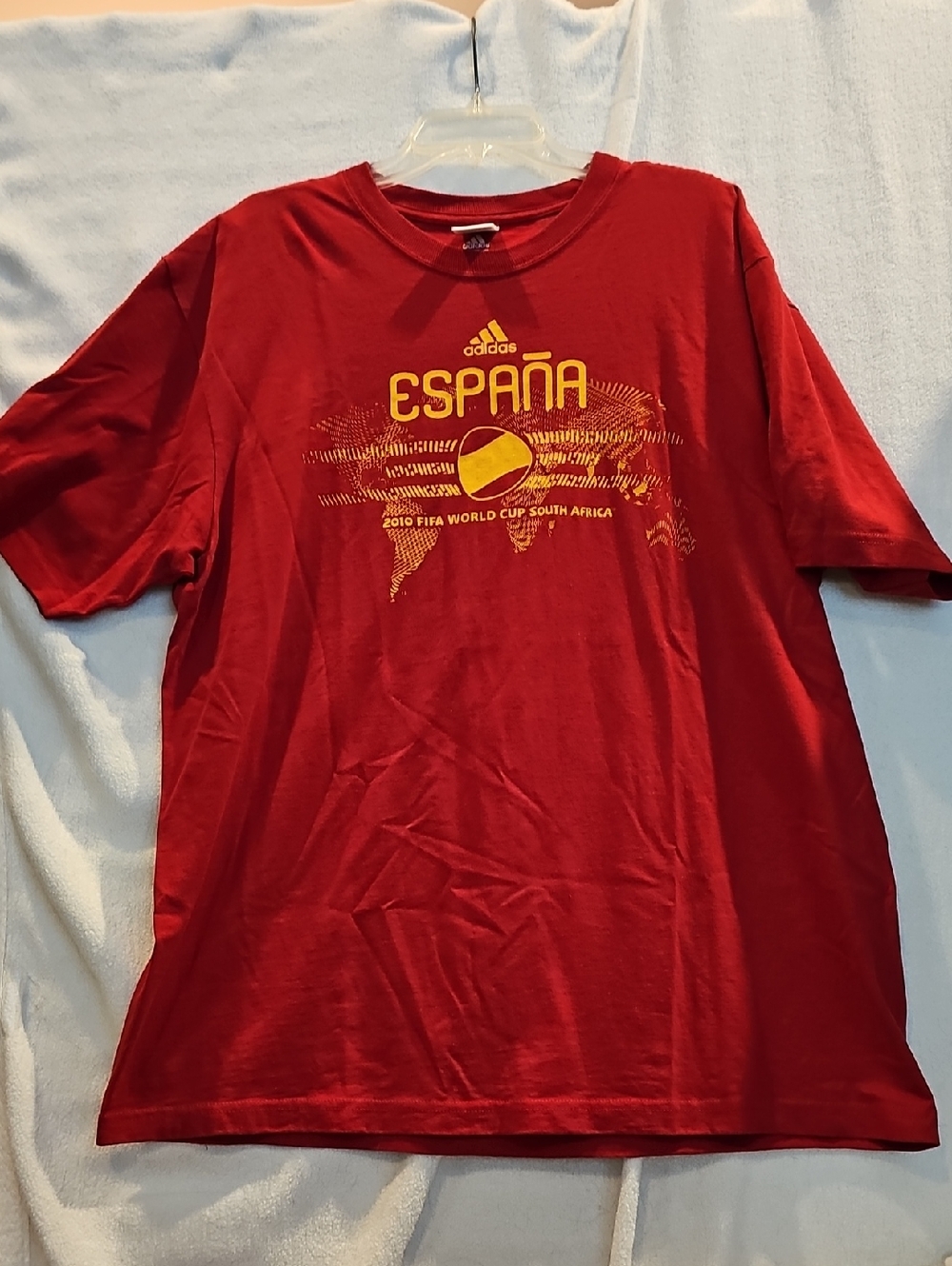 Adidas FIFA Espana 2010 World Cup South Africa T-shirt XL España Red Yellow